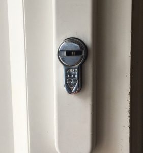 a high security British Standard euro cylinder lock change on a front door