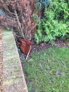 stolen bag which has been dumped but still causes the victim to need a lock change